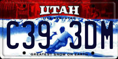 UT license plate C393DM