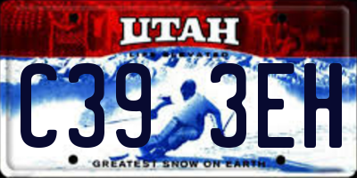 UT license plate C393EH