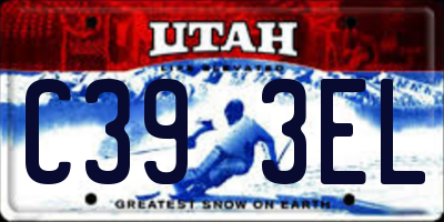 UT license plate C393EL