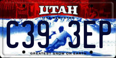 UT license plate C393EP