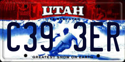 UT license plate C393ER