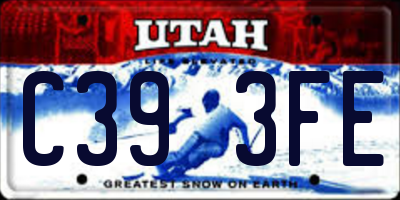 UT license plate C393FE