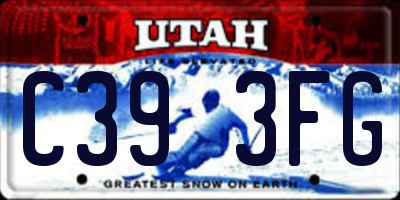 UT license plate C393FG