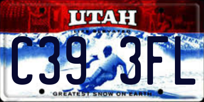 UT license plate C393FL