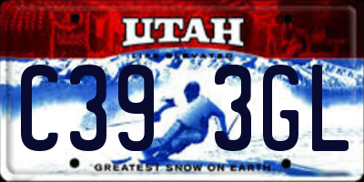 UT license plate C393GL