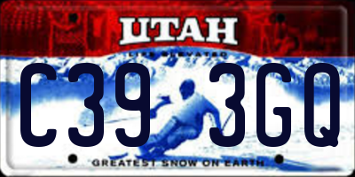 UT license plate C393GQ