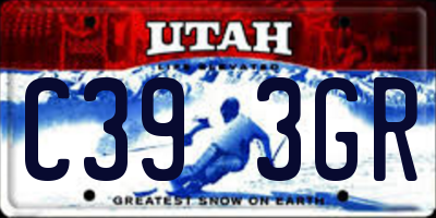 UT license plate C393GR