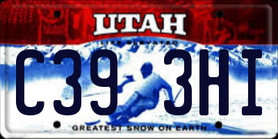 UT license plate C393HI