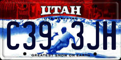 UT license plate C393JH