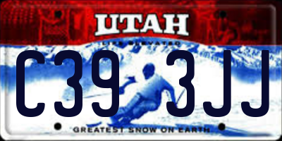 UT license plate C393JJ