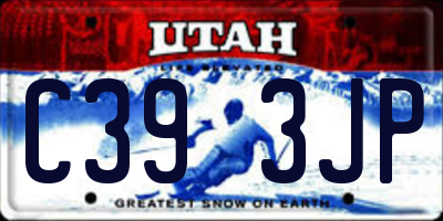 UT license plate C393JP