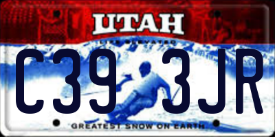 UT license plate C393JR