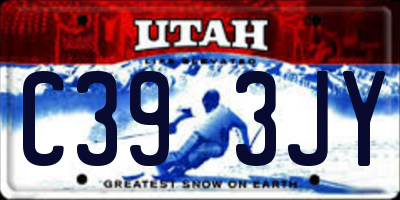 UT license plate C393JY