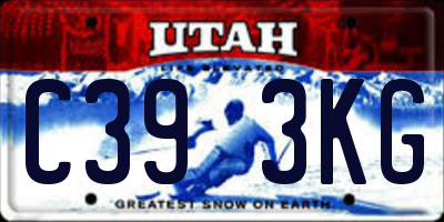 UT license plate C393KG