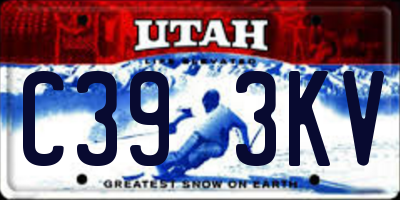 UT license plate C393KV