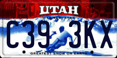 UT license plate C393KX
