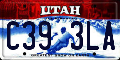 UT license plate C393LA