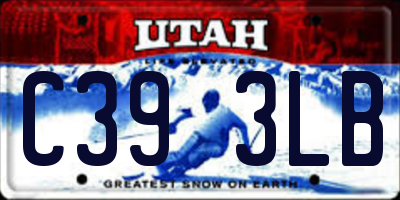 UT license plate C393LB