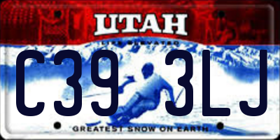 UT license plate C393LJ