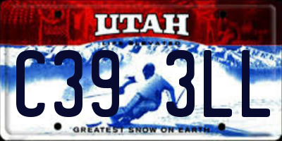 UT license plate C393LL