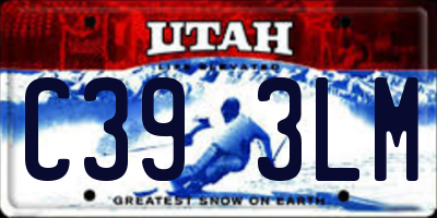 UT license plate C393LM