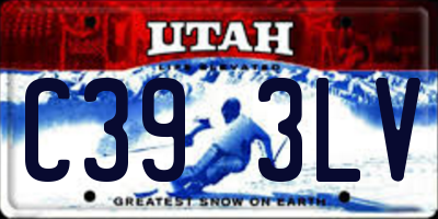 UT license plate C393LV