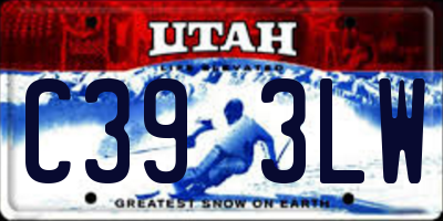 UT license plate C393LW