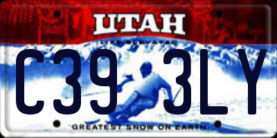 UT license plate C393LY