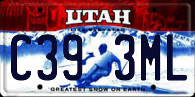 UT license plate C393ML