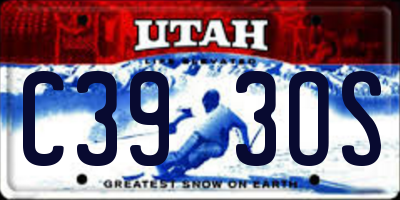 UT license plate C393OS