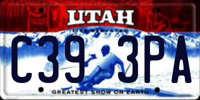 UT license plate C393PA