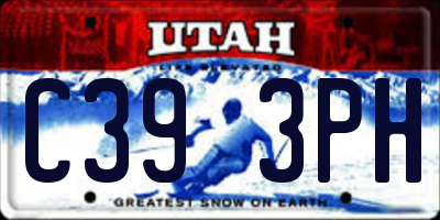 UT license plate C393PH