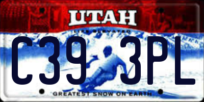 UT license plate C393PL