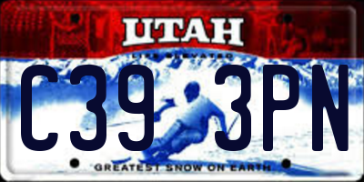 UT license plate C393PN