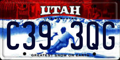 UT license plate C393QG