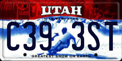 UT license plate C393ST