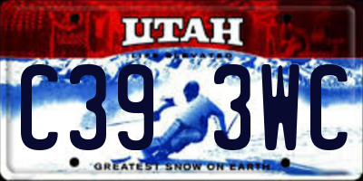 UT license plate C393WC