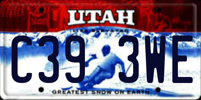 UT license plate C393WE