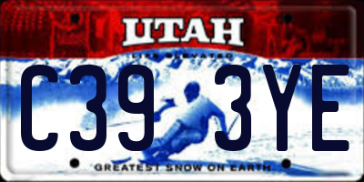 UT license plate C393YE
