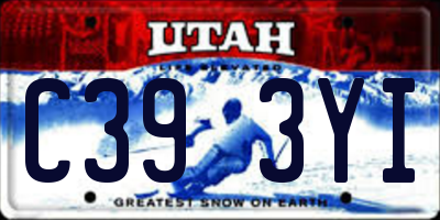 UT license plate C393YI
