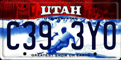 UT license plate C393YO