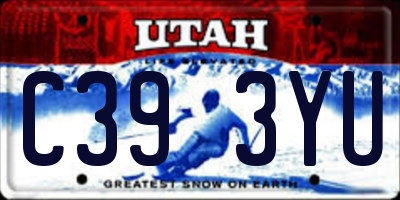 UT license plate C393YU