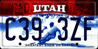 UT license plate C393ZF