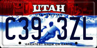 UT license plate C393ZL