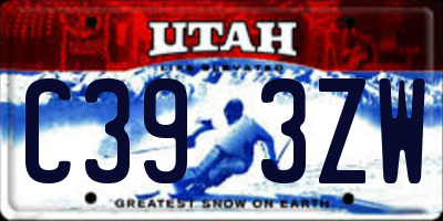 UT license plate C393ZW