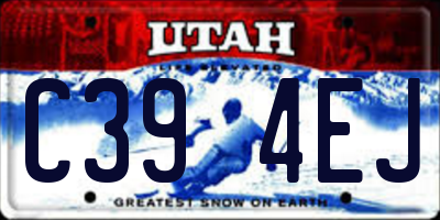 UT license plate C394EJ