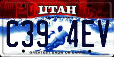 UT license plate C394EV