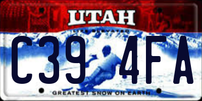 UT license plate C394FA