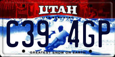 UT license plate C394GP