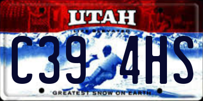 UT license plate C394HS
